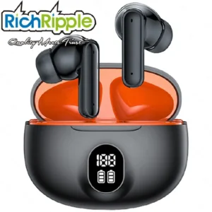 RichRipple New 510C Bluetooth Earphones TWS Wireless Earphone Sports EarPods Digital LED Display Stereo Earphones with Mic 5.3 Bluetooth Type-C In Ear Earbuds With Battery Display